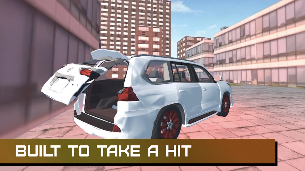 A damaged car in the city in Opers City